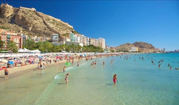 Alicante Centre ,Plage Et Quartier Anime,Wifi ,Climatisation Bagian luar foto